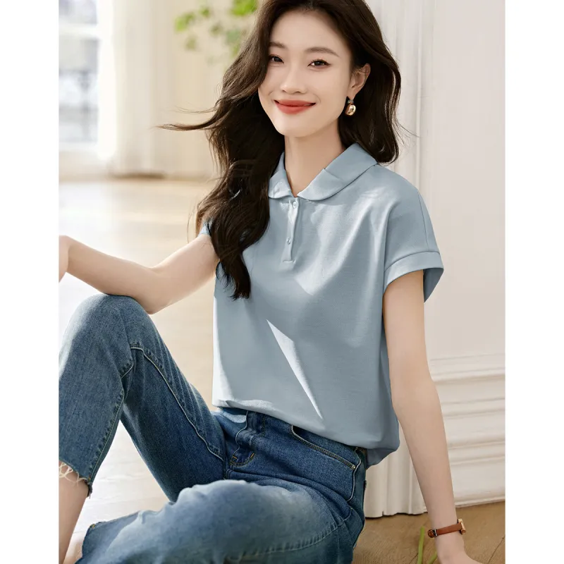 Mo Han Yi Mei Shirt Women's Aqua Blue-4