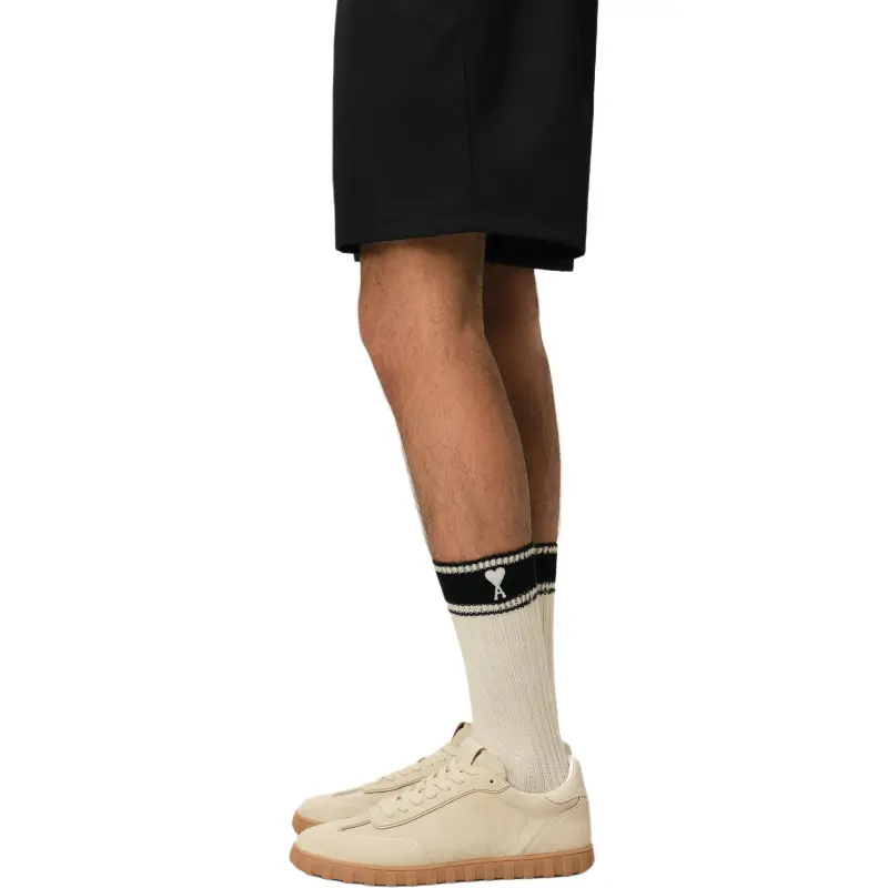 AMIPARIS Mid-Calf Socks Men's 1 Pack Cream-1