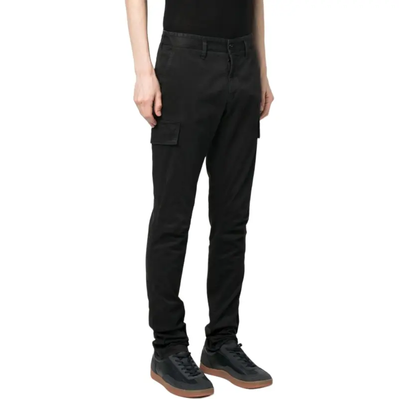 STONE ISLAND Stretch cotton Tapered leg Trousers-3