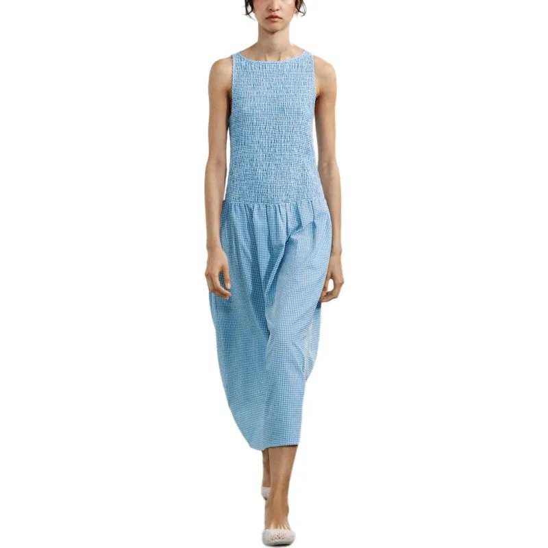 ZARA Sleeveless Dress Women's Blue/White-3