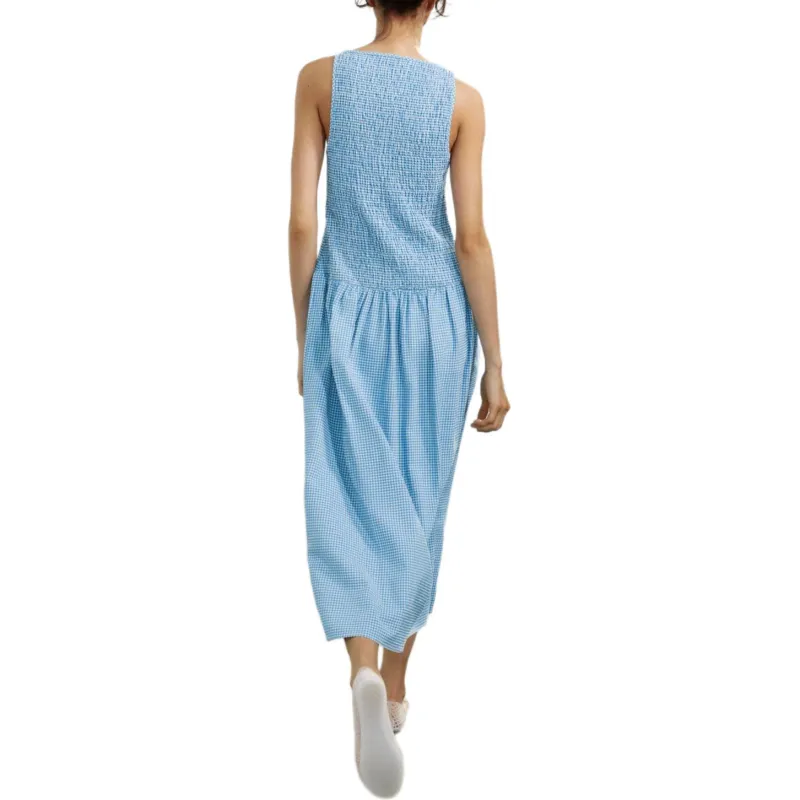 ZARA Sleeveless Dress Women's Blue/White-2