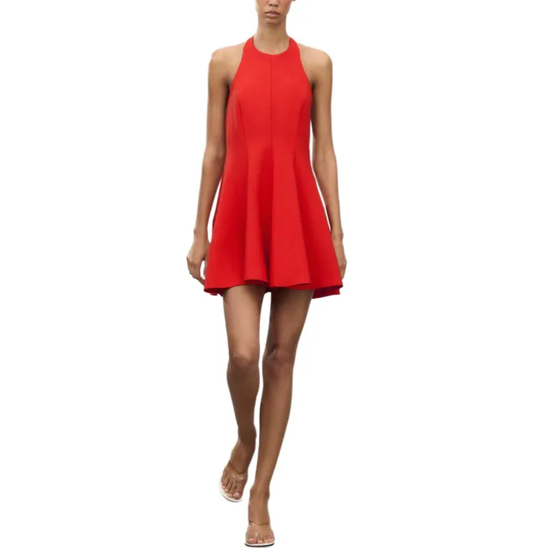 ZARA Sleeveless Dress Women's Red-2
