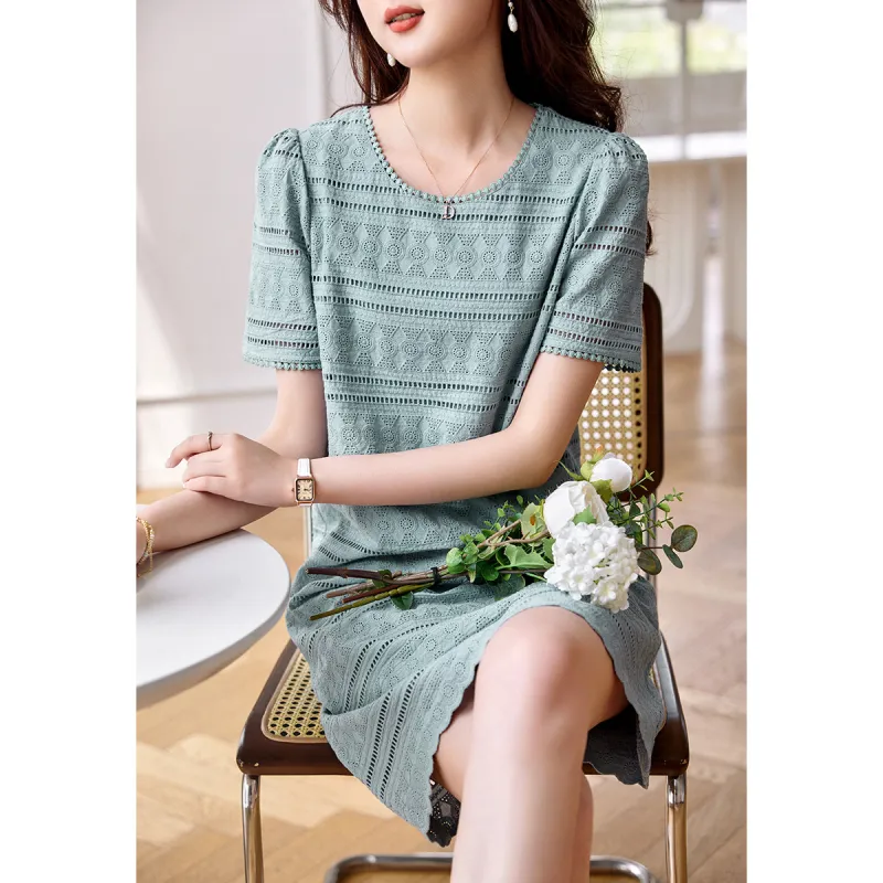 XWI Short Sleeved Dress Women's Blue-2
