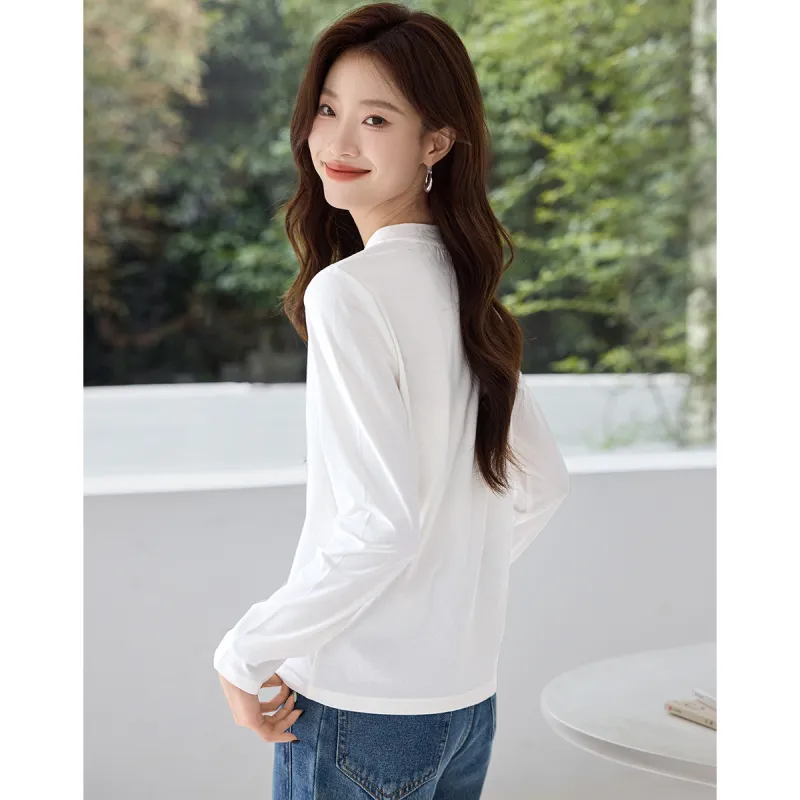 Mo Han Yi Mei Regular T Shirt Women's White-4
