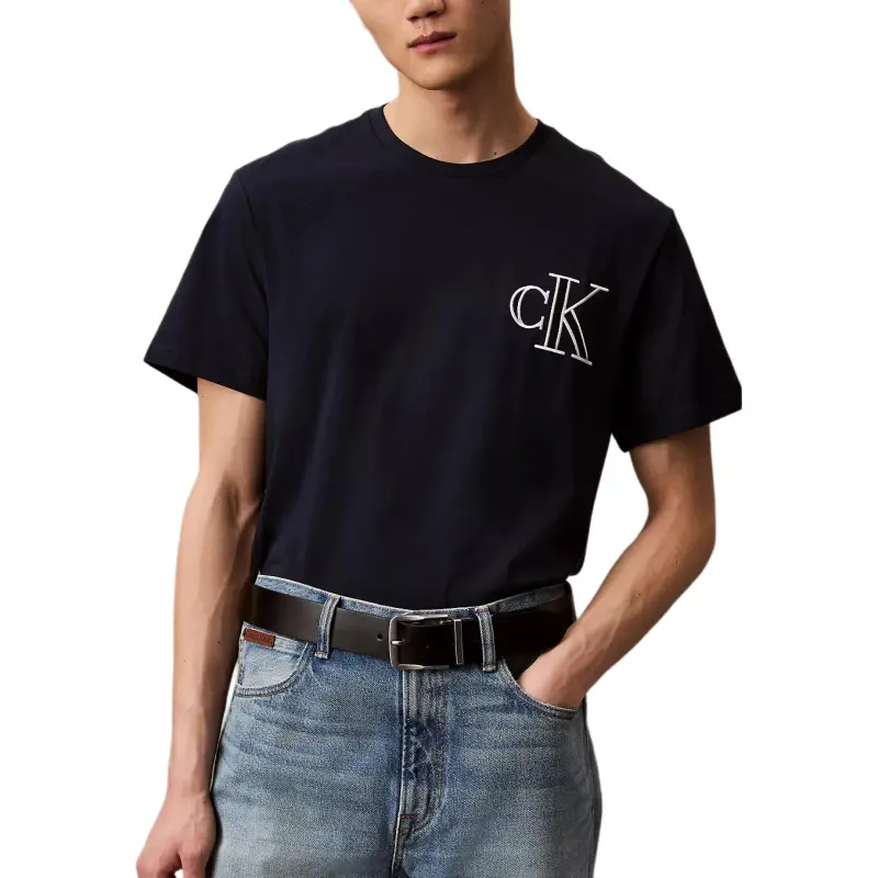 CALVIN KLEIN T Shirt Men's Dark Blue Gemstone-2