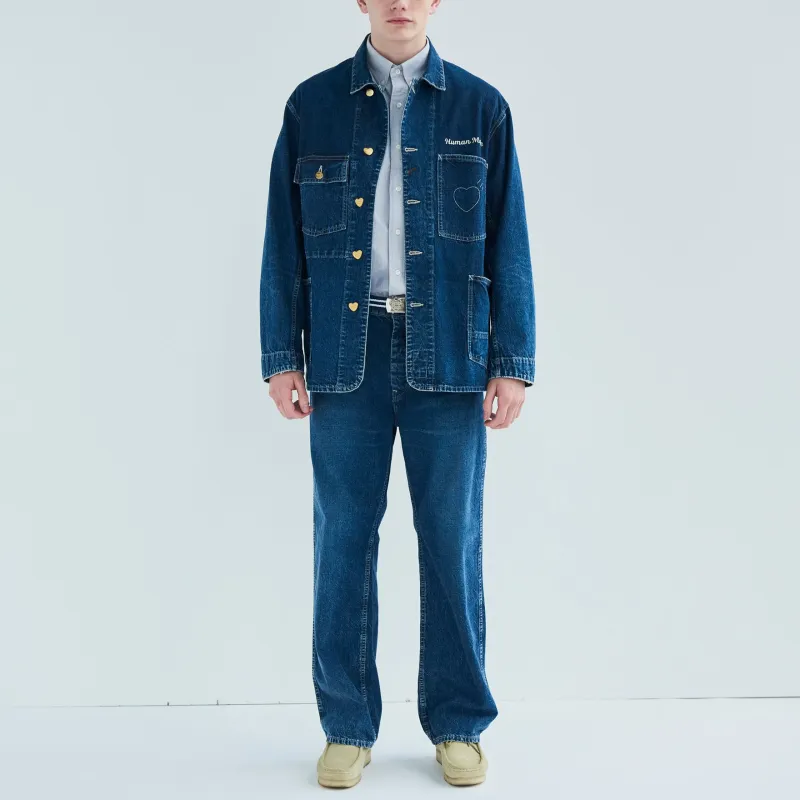 HUMAN MADE Denim Coverall Buttoned Overshirt-2