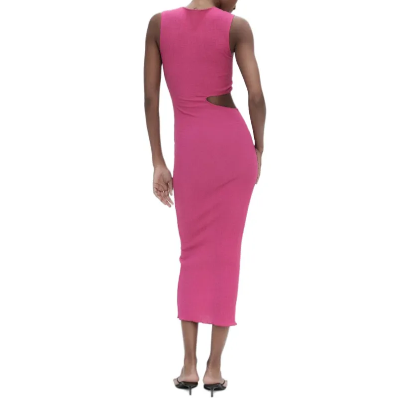ZARA Sleeveless Dress Women's Pink-3