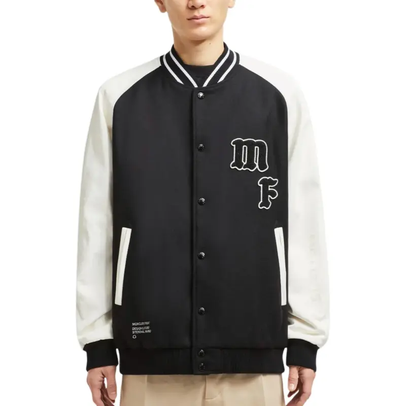 MONCLER GENIUS MONCLER GENIUS X Fujiwara Hiroshi FRGMT Baseball Jacket Men's Black-1