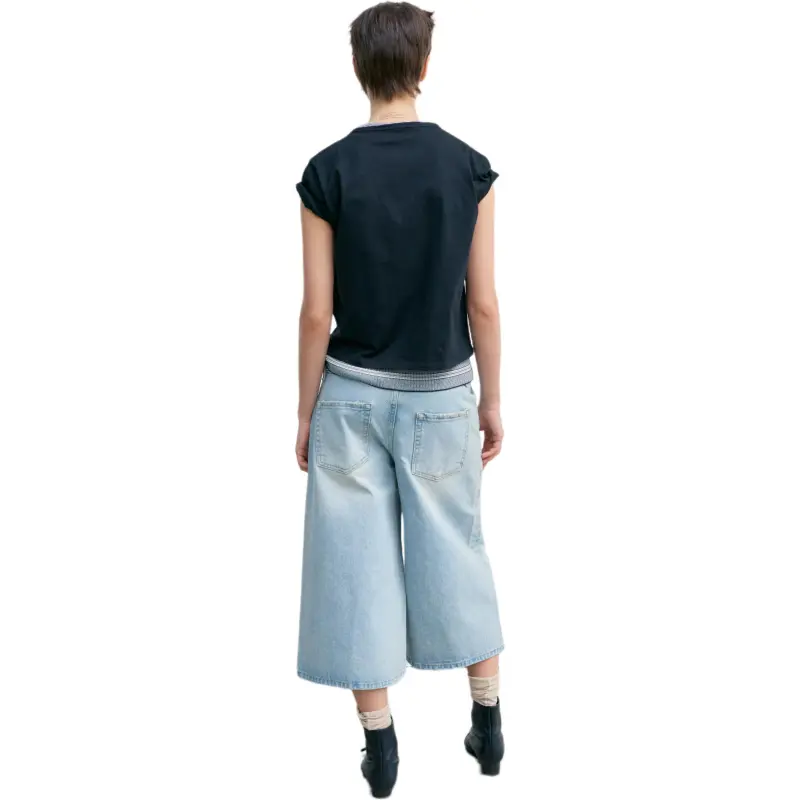 LOW CLASSIC Belted Denim Shorts-3