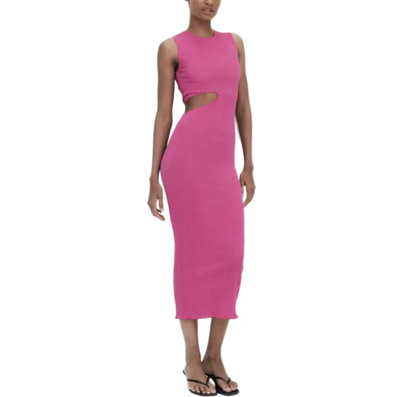 ZARA Sleeveless Dress Women's Pink-2