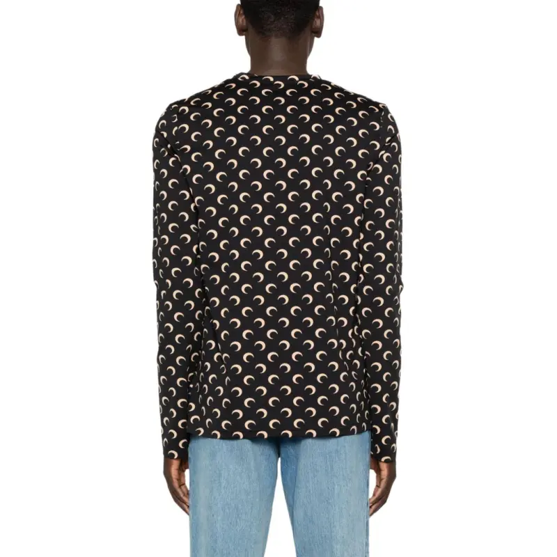 Marine Serre Moon Printed Long Sleeved T Shirt-1