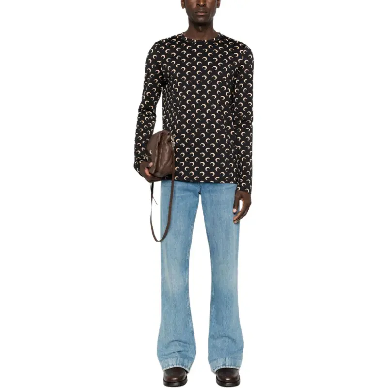 Marine Serre Moon Printed Long Sleeved T Shirt-3