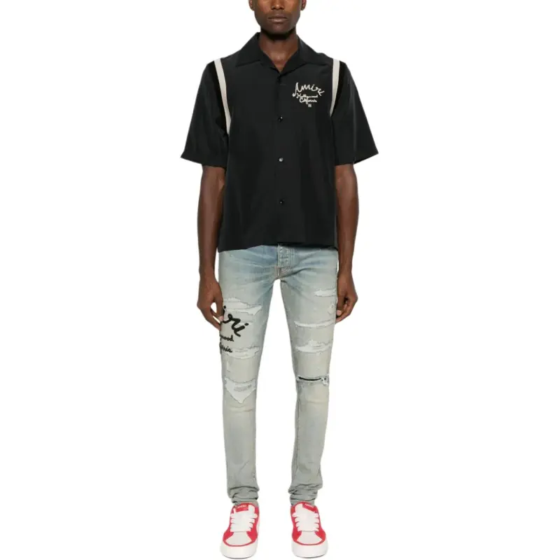 AMIRI Hollywood Logo Embroidered Shirt-3