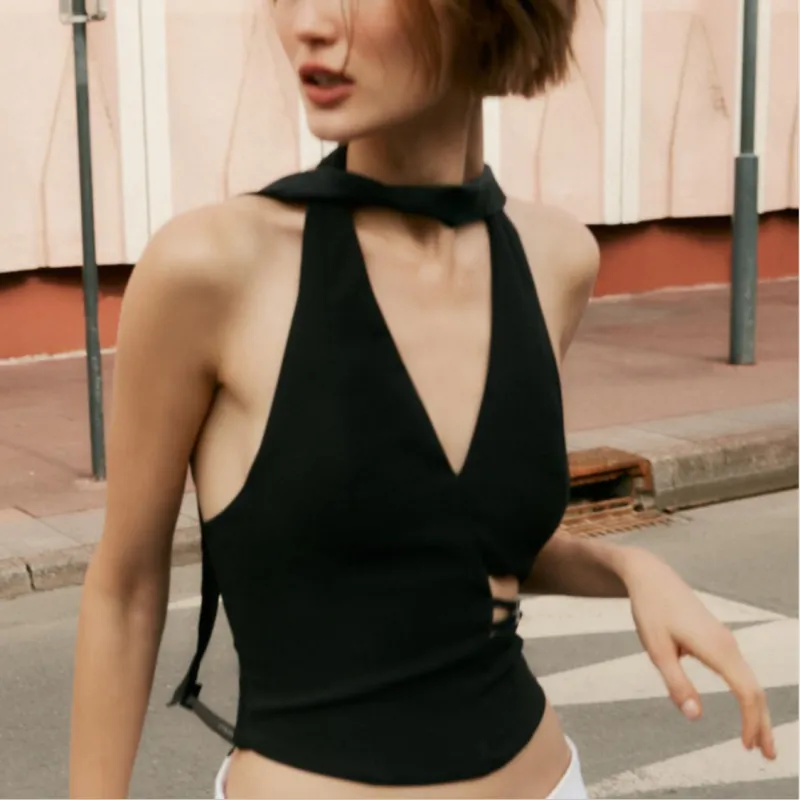 ZARA Tank Tops Women's Black-2
