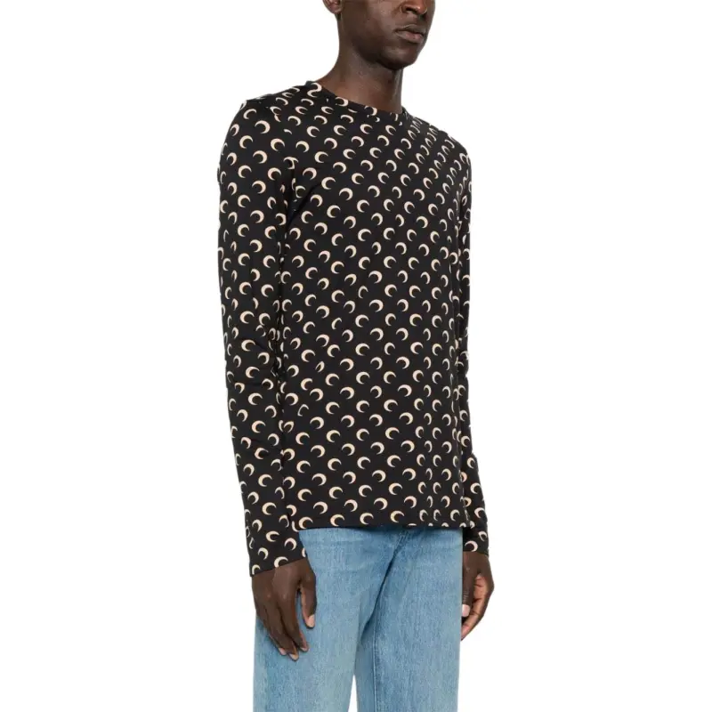 Marine Serre Moon Printed Long Sleeved T Shirt-2