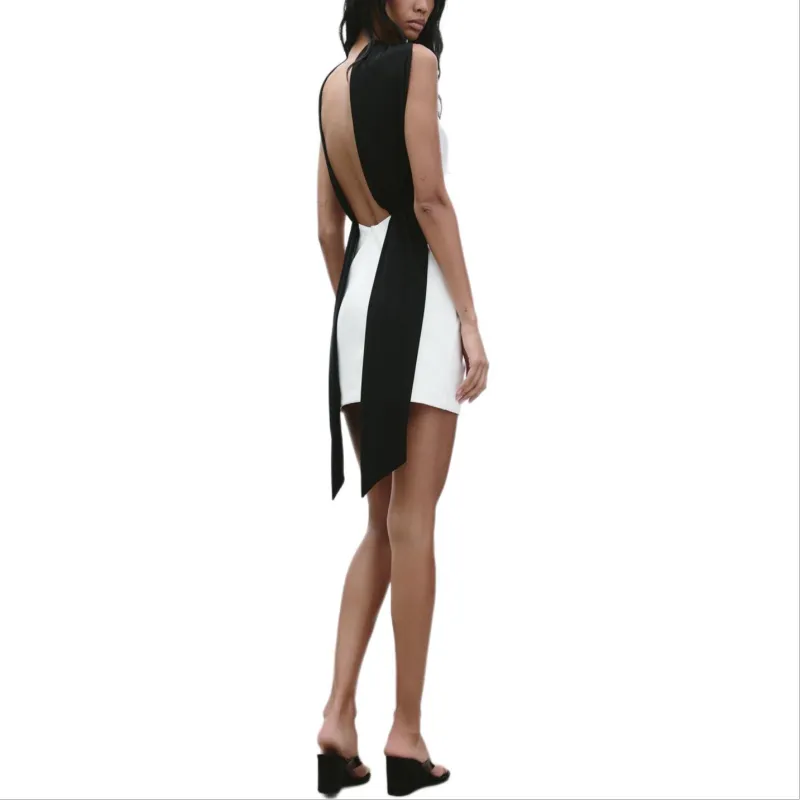 ZARA Sleeveless Dress Women's White-5