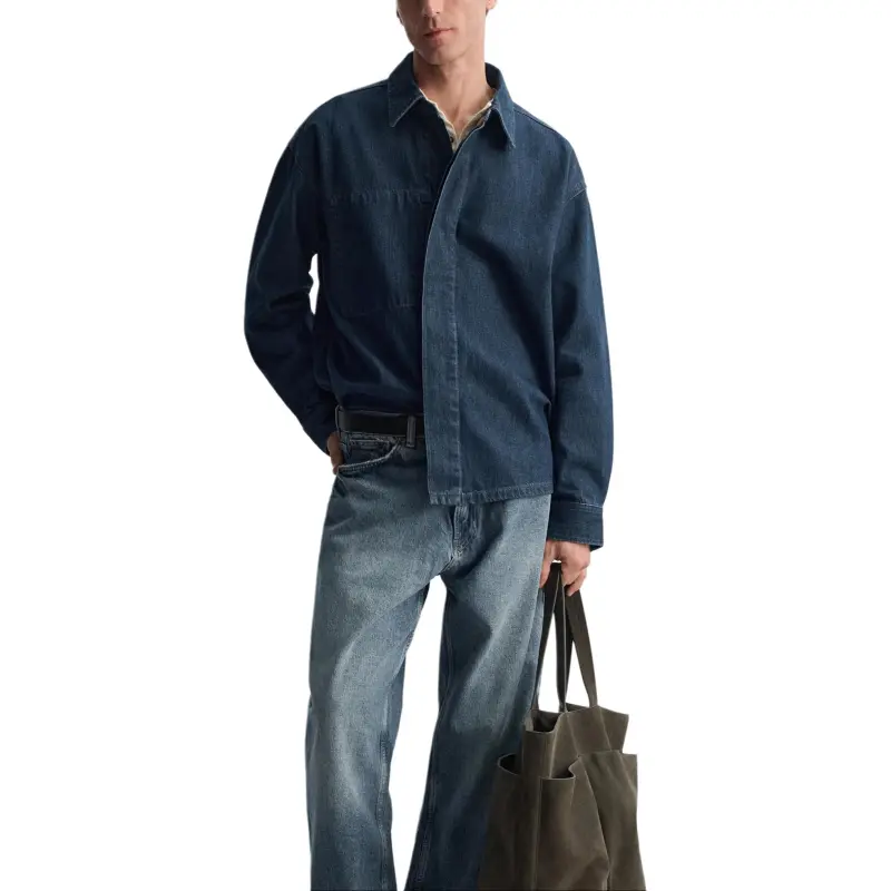 ZARA Denim Jacket Men's Dark Blue-6