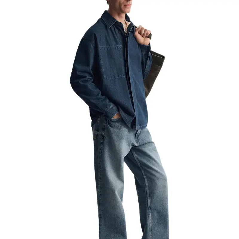 ZARA Denim Jacket Men's Dark Blue-2