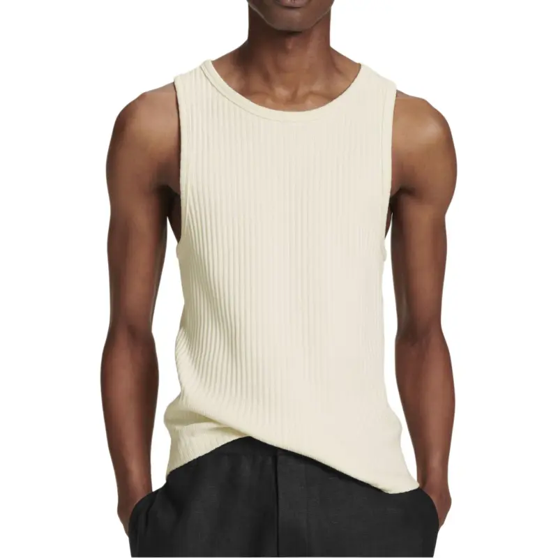 COS Tank Tops Men Ecru-1