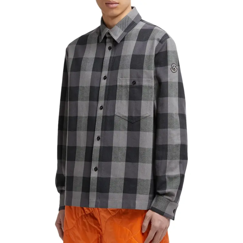 Moncler X Mercedes Benz Nigo Plaid Cotton Shirt-3