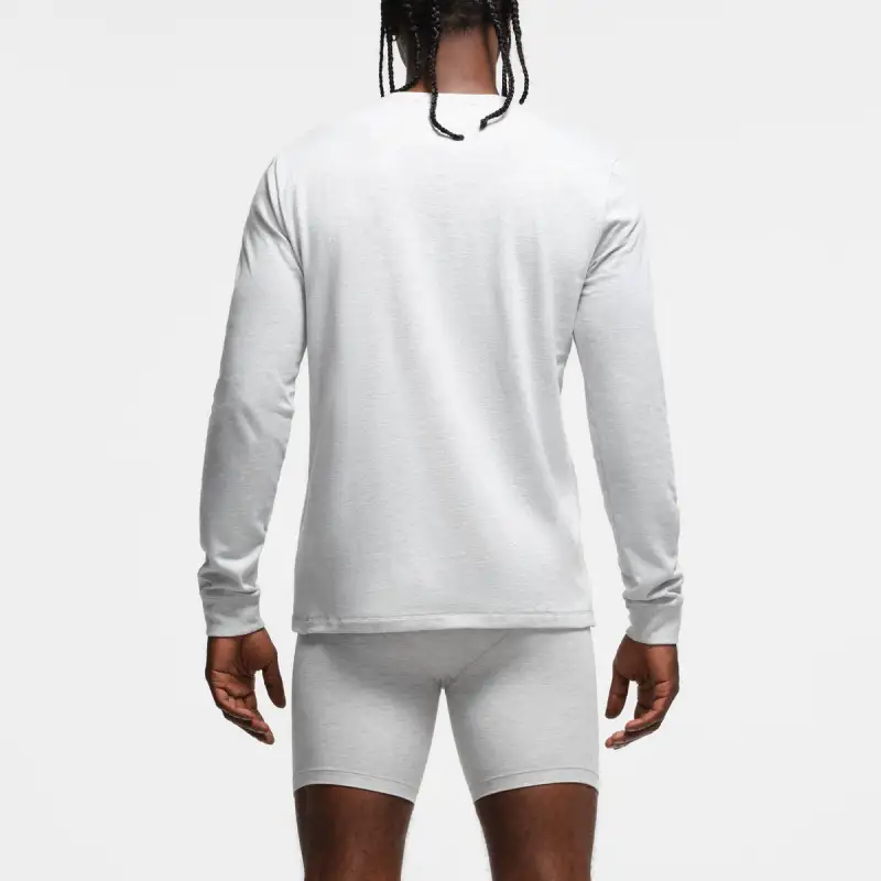 SKIMS FW24 MENS CLASSIC LONG SLEEVE T SHIRT T Shirt Unisex GREY/Light Gray-2