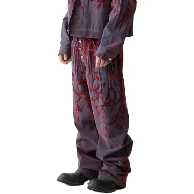 THUG CLUB Laser cut Jeans-2