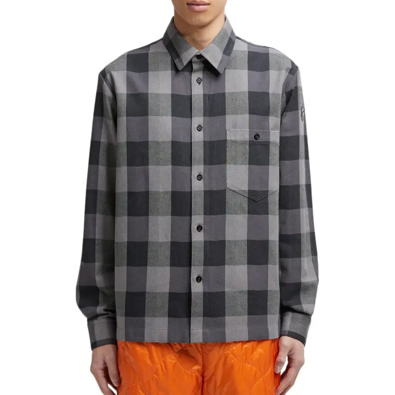 Moncler X Mercedes Benz Nigo Plaid Cotton Shirt-2