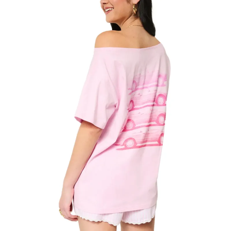 Hollister T Shirts Women's Pink-4