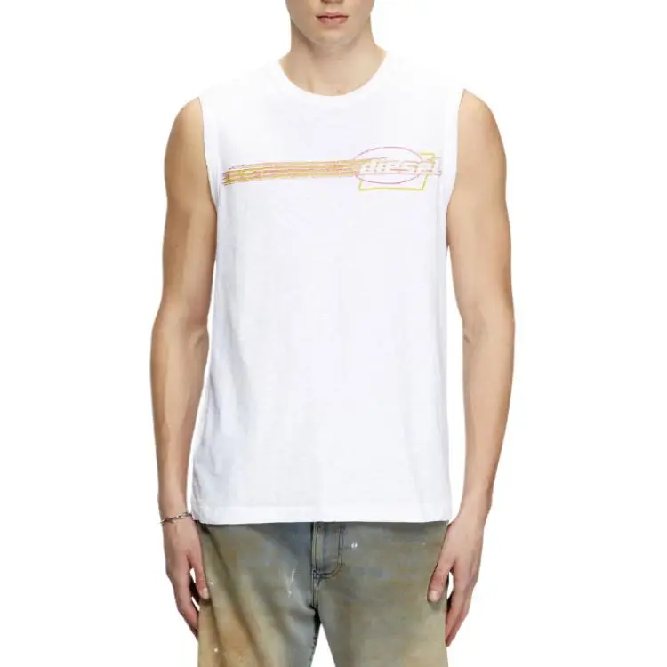 DIESEL Tank Tops Men White-3