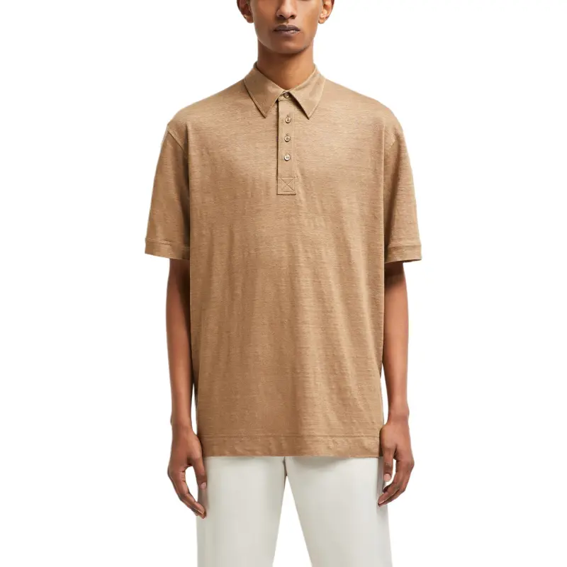 Moncler SS25 Polo Shirt Men's Beige-3