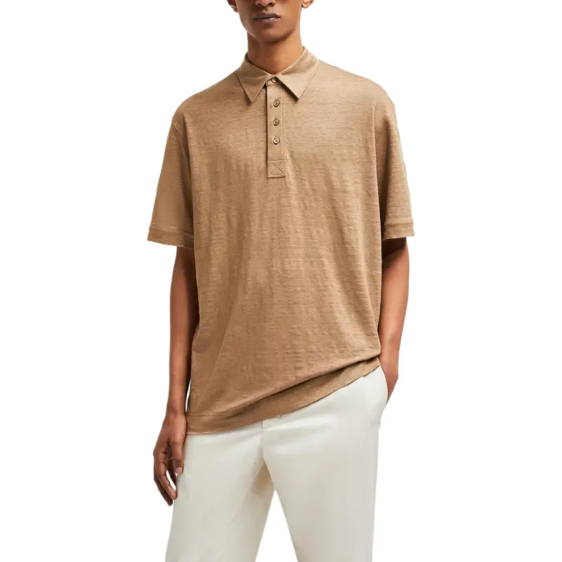 Moncler SS25 Polo Shirt Men's Beige-1