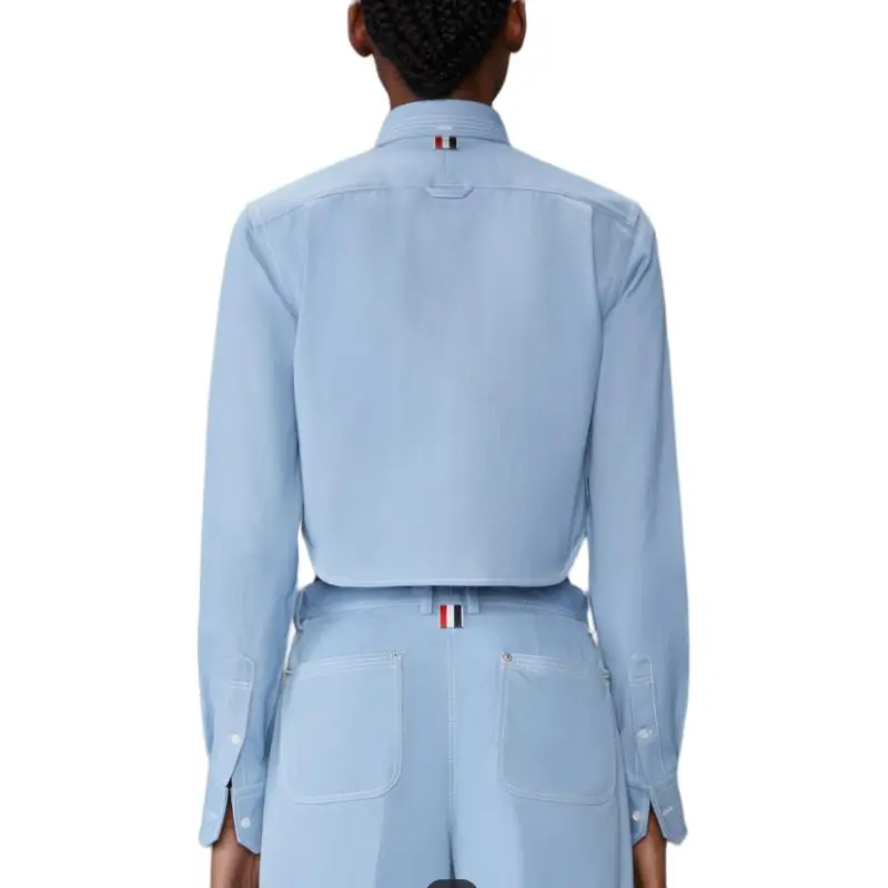 THOM BROWNE Cropped Denim Shirt-2