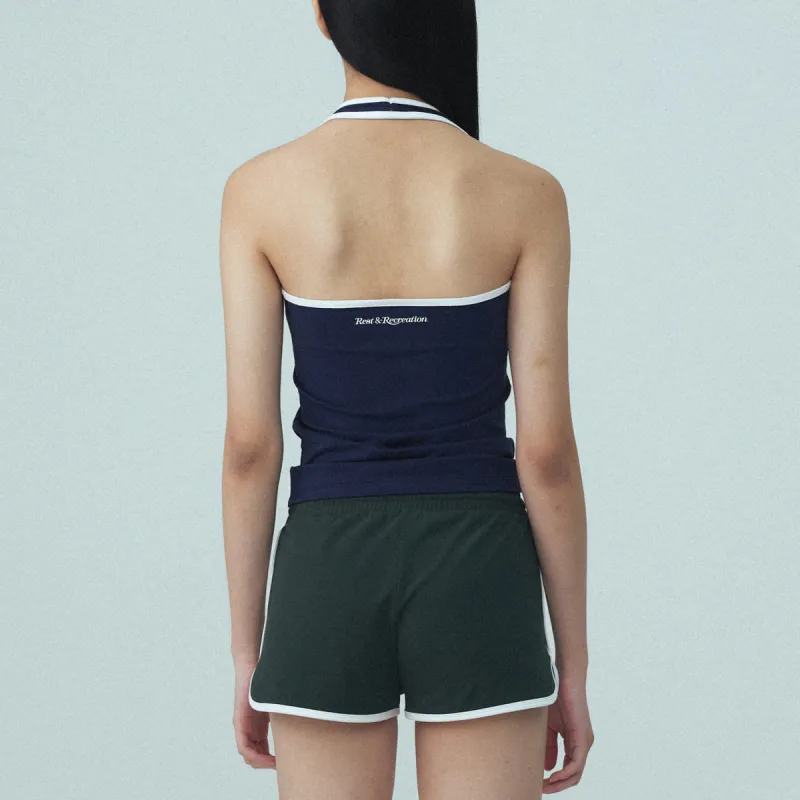 Rest&Recreation SS25 HALTER NECK SLEEVELESS Camisole Women's Marine Blue-3