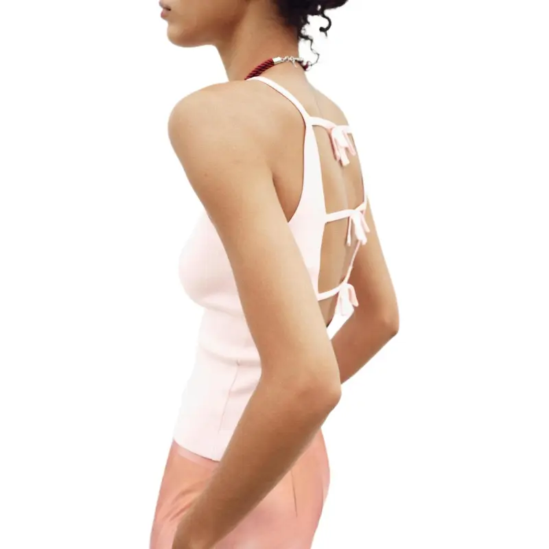 ZARA Camisole Women's Light Pink Red-2