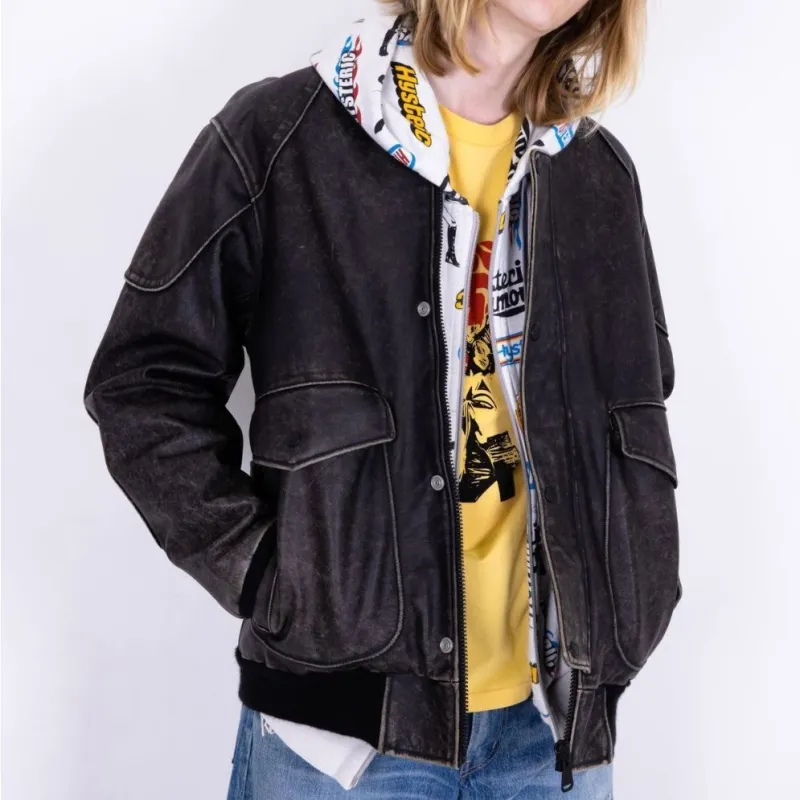 HYSTERIC GLAMOUR Leather Jackets Men Black-1