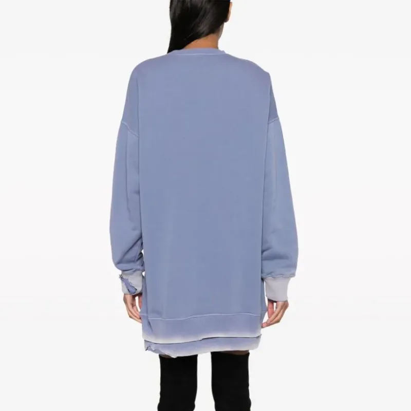 DIESEL D-Rollege Distressed Sweatshirt Minidress-3