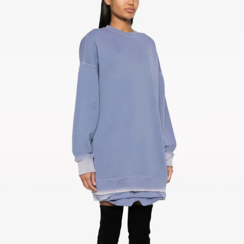 DIESEL D-Rollege Distressed Sweatshirt Minidress-2