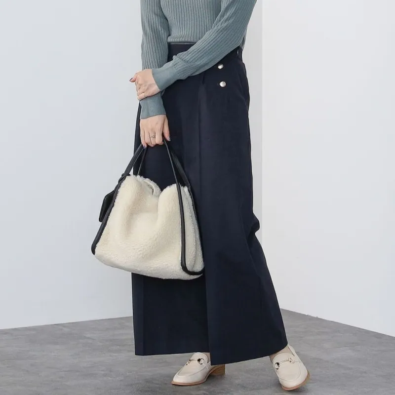 Beams HEART Casual Pants Women's Marine Blue-2