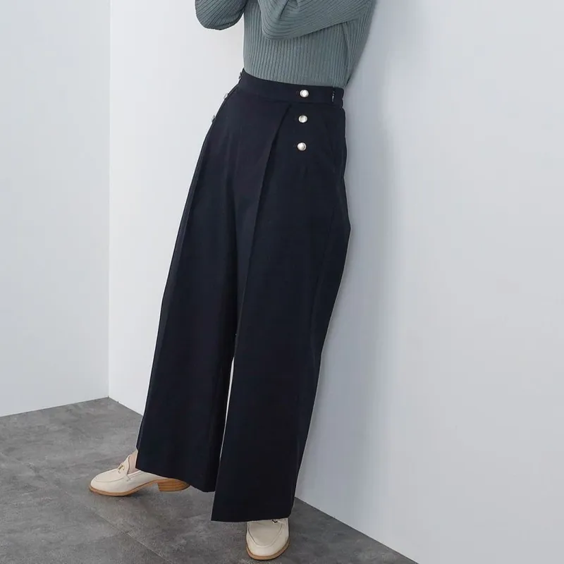 Beams HEART Casual Pants Women's Marine Blue-1