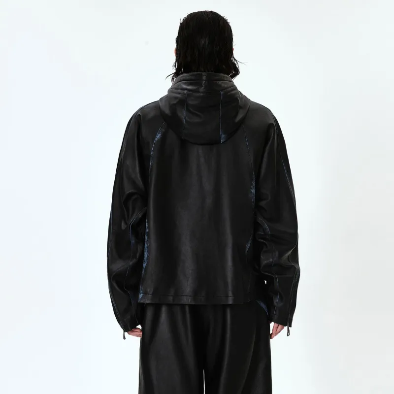 ADER ERROR FW23 Leather Jacket Men's Black-4