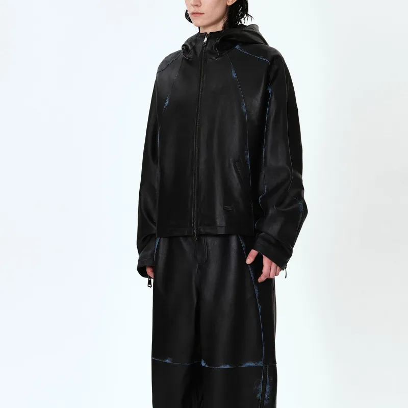 ADER ERROR FW23 Leather Jacket Men's Black-3