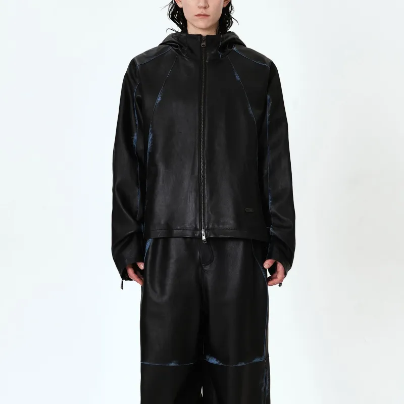 ADER ERROR FW23 Leather Jacket Men's Black-2