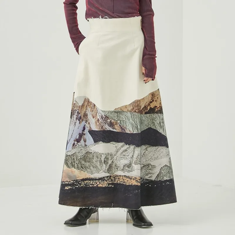 PUBLIC TOKYO Casual Long Skirts Women's White-2