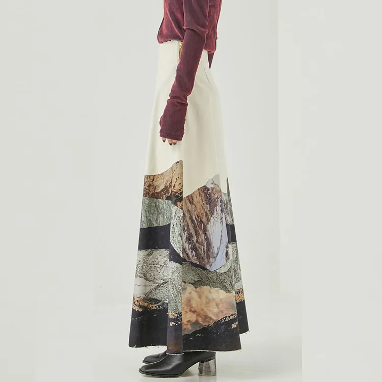 PUBLIC TOKYO Casual Long Skirts Women's White-4