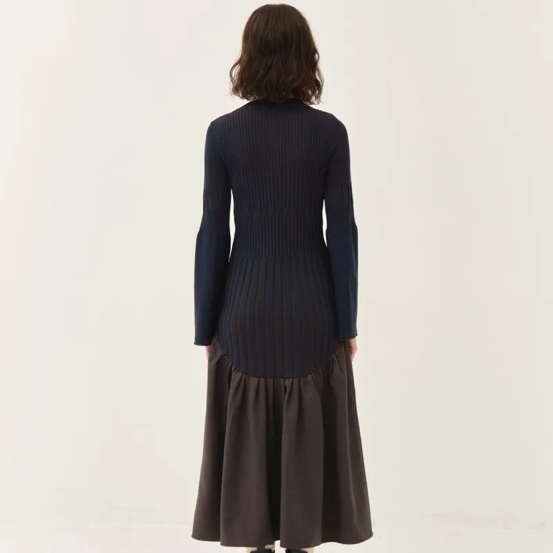PUBLIC TOKYO Long Sleeved Dresses Women's Navy-4
