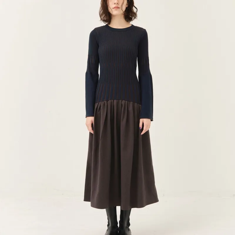 PUBLIC TOKYO Long Sleeved Dresses Women's Navy-2