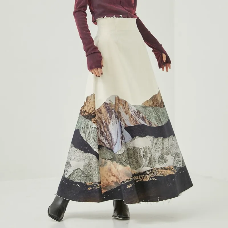 PUBLIC TOKYO Casual Long Skirts Women's White-3