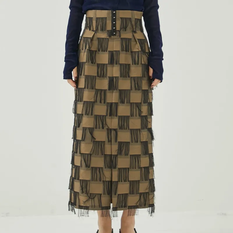 PUBLIC TOKYO Casual Long Skirts Women's Brown-3