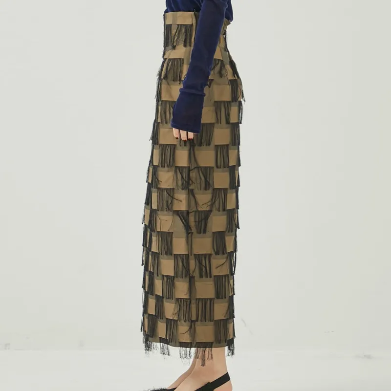 PUBLIC TOKYO Casual Long Skirts Women's Brown-5