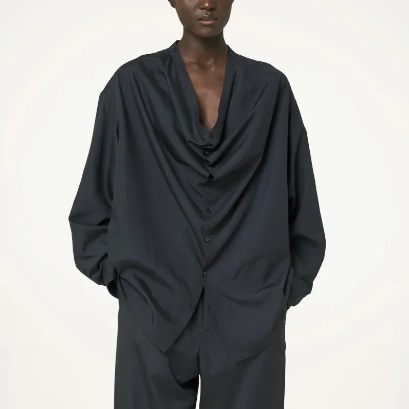 Lemaire FW23 Shirt Women's Gray Black-2